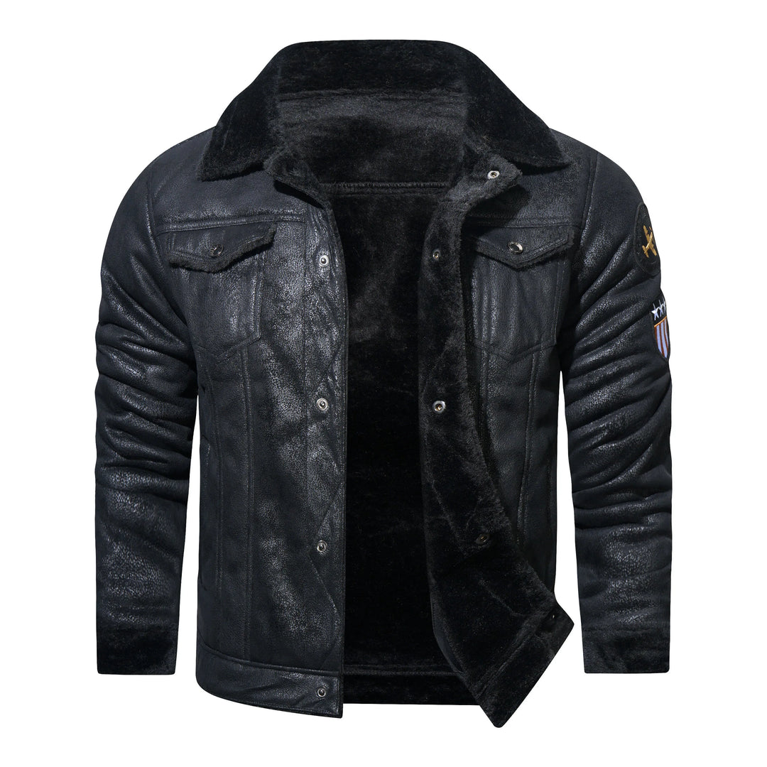 Drune | Leder Pilotenjacke mit Weicher Fütterung Marinus