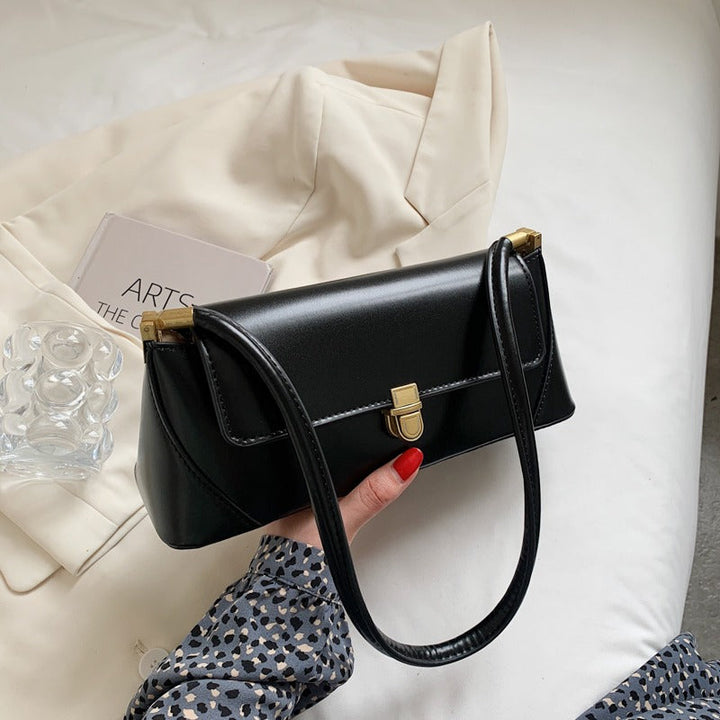 Drune - Klassische Baguette-Schultertasche im Vintage-Stil