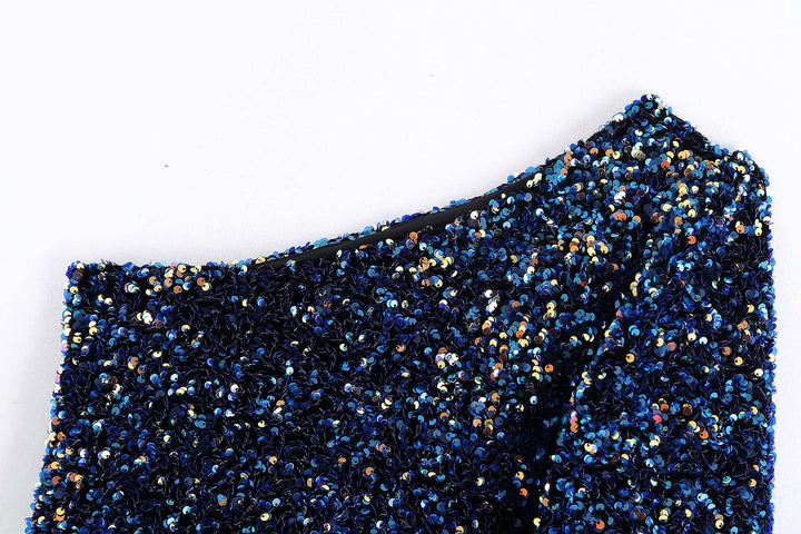 Drune | Glitzerndes Top mit einem Schulterträger