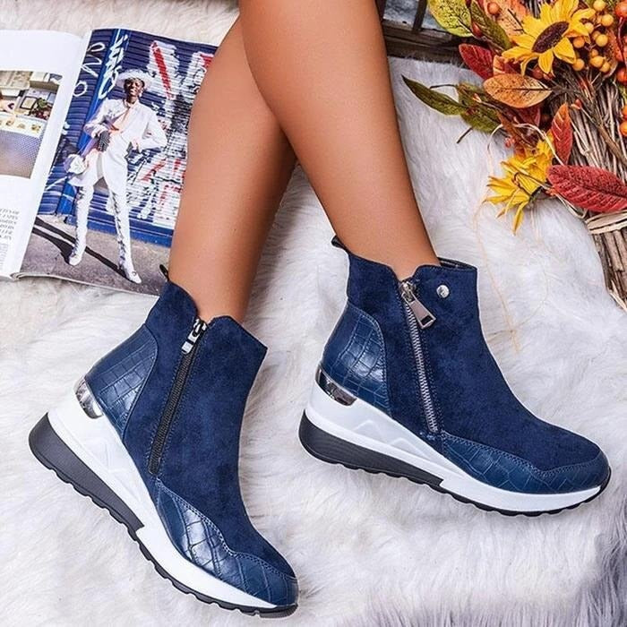 Drune | Damen Leder Absatz Stiefeletten