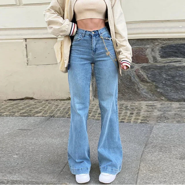Drune - Sommer Damenjeans mit mittelhoher Taille