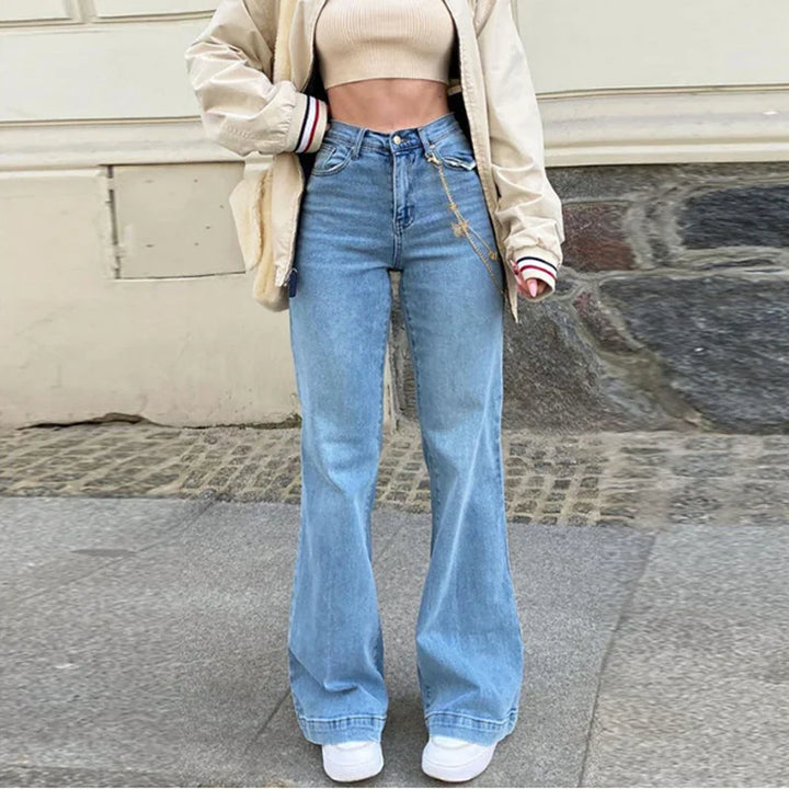 Drune - Sommer Damenjeans mit mittelhoher Taille