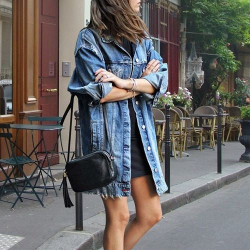 Drune - Lange Damenjeansjacke