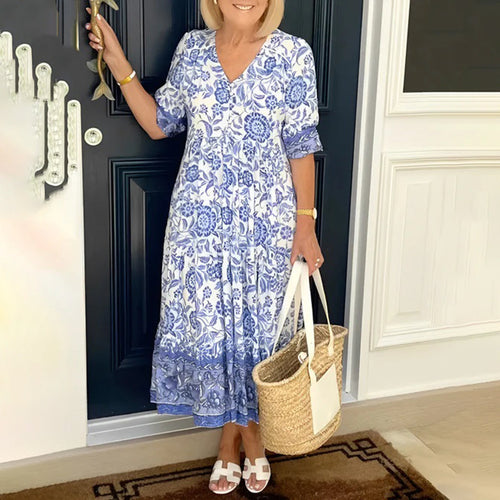 Drune | Elegantes Kleid Mit V-ausschnitt