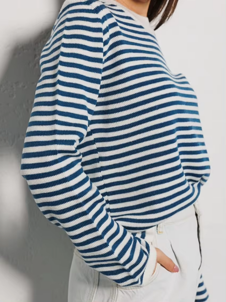 Drune | Striped crew neck sweater