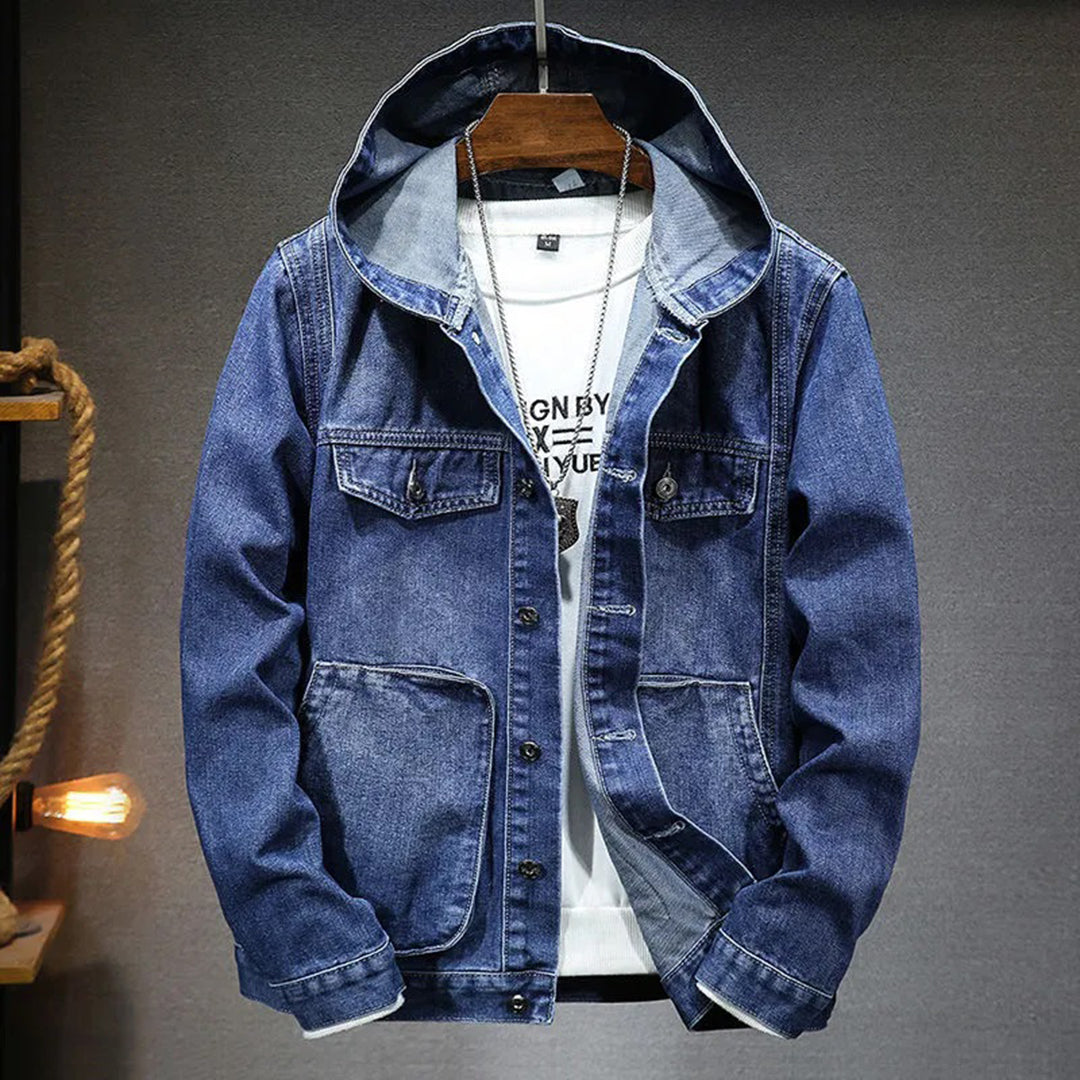Drune | Jeansjacke mit Kapuze für Männer