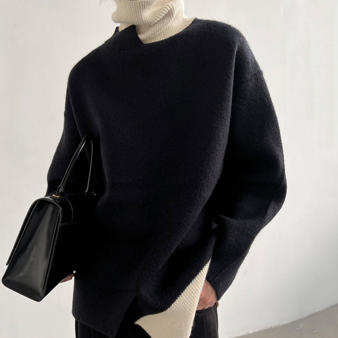 Drune | Bohème Rollkragenpullover in Khaki