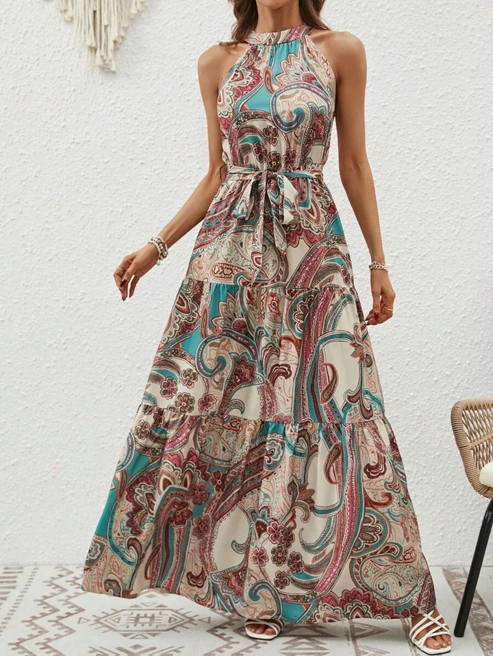 Drune | Damen Retro Maxi Halterneck & Vintage-Inspiriert
