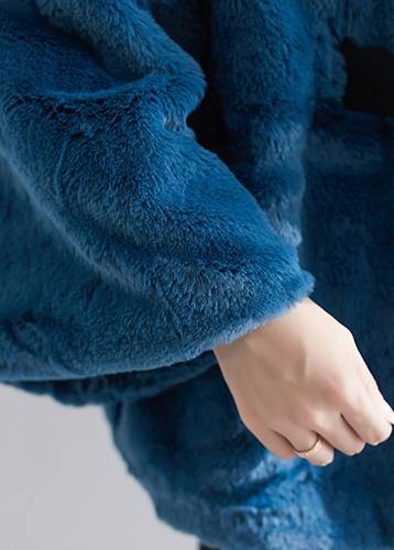 Drune | blaue Plus Size Kleidung für Frauen Arbeits-Schnürjacken