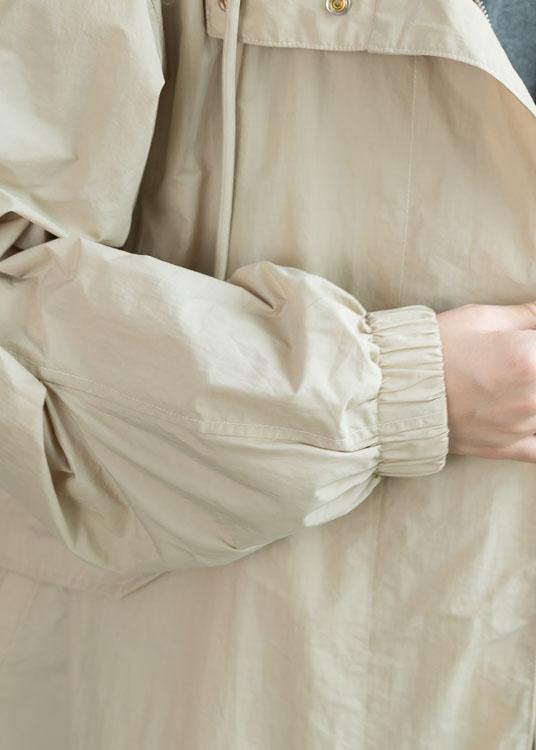 Drune | Kapuzenreißverschluss Mode lässige Mäntel nude Tunika Damen Mäntel