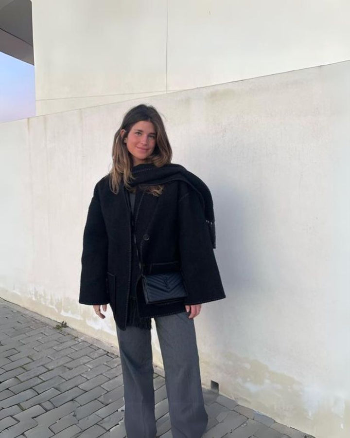 Drune | Hepburn Stil Wollcape Mantel