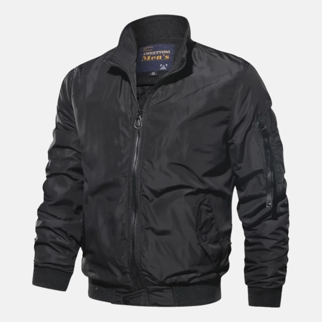 Drune | Lässige Winddichte Reißverschlussjacke für Herren mit Gerippten Manschetten