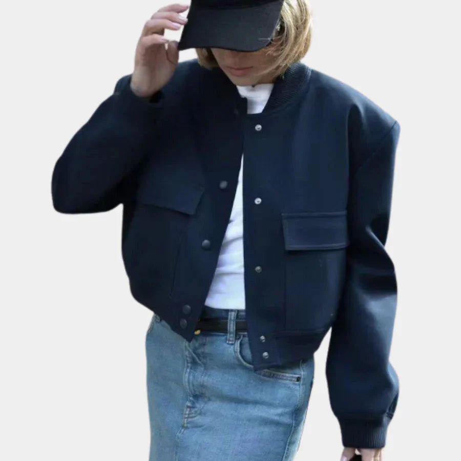 Drune | Kurz Knopfverschluss Herbstjacke Damenjacke