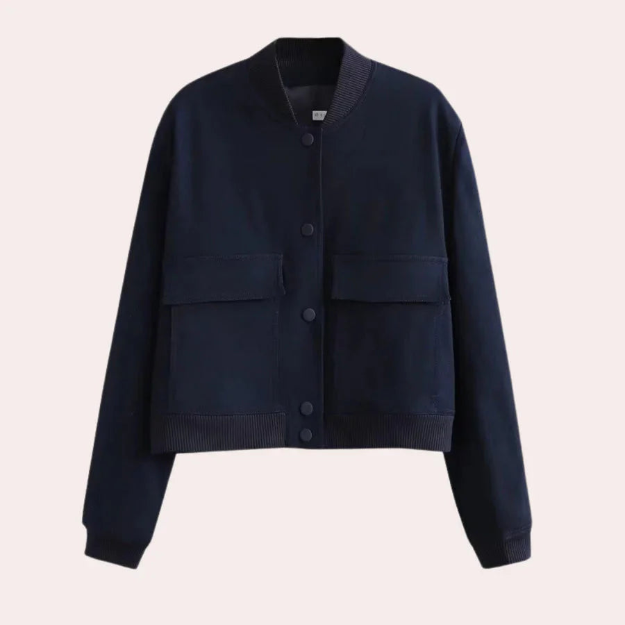 Drune | Kurz Knopfverschluss Herbstjacke Damenjacke