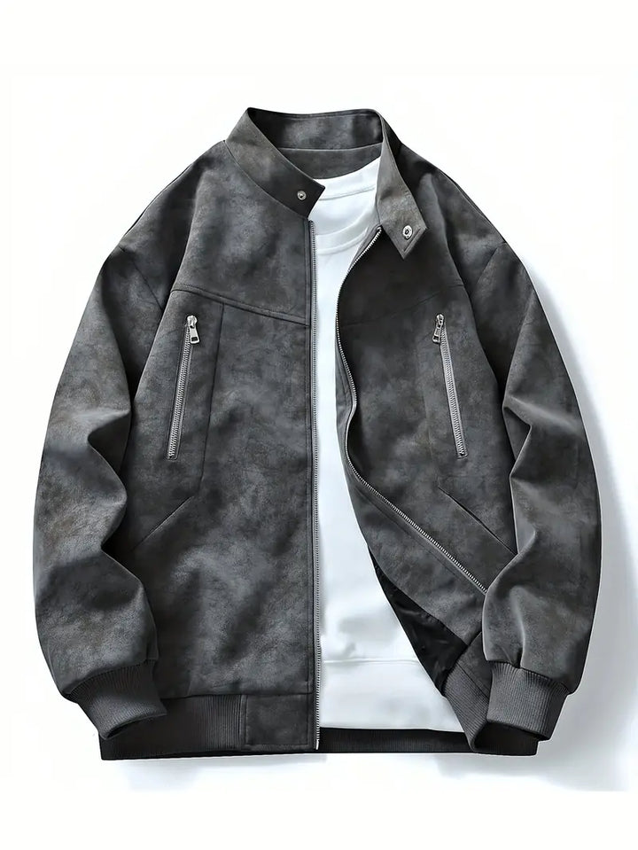 Drune | Reißverschluss Entspannte Passform Herbstjacke Herrenjacke