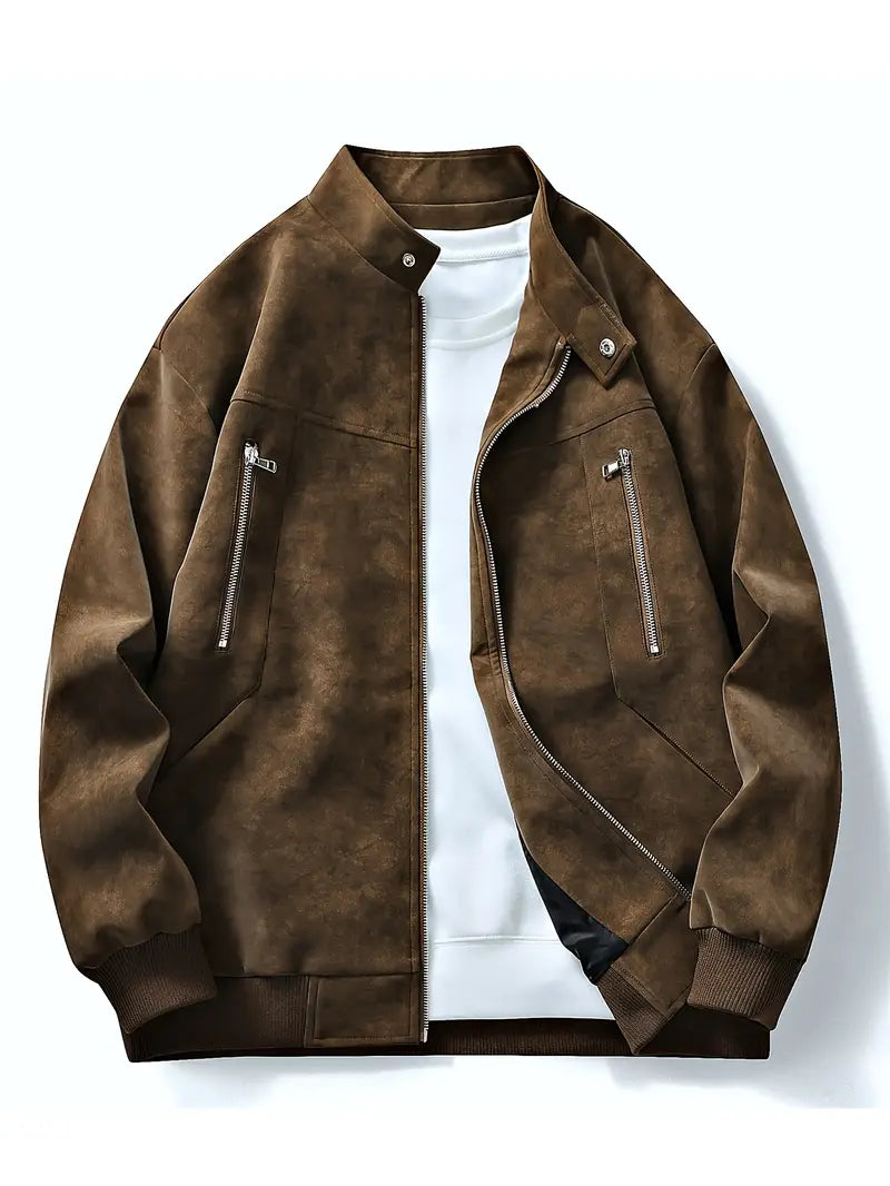 Drune | Reißverschluss Entspannte Passform Herbstjacke Herrenjacke
