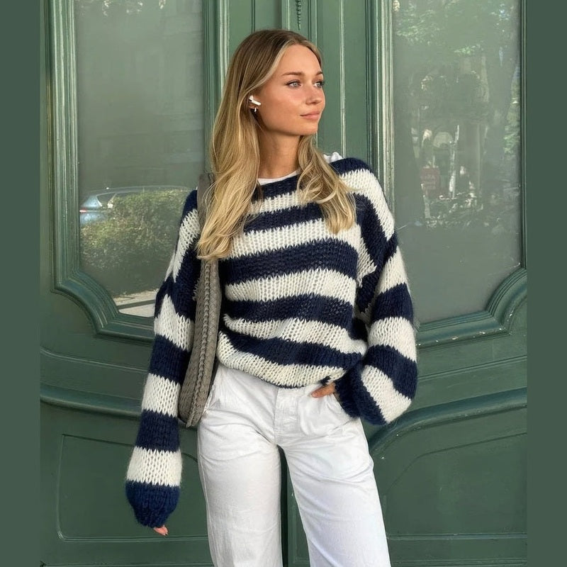 Drune | Stylisher gestreifter Pullover für ultimativen Wärme- und Komfort