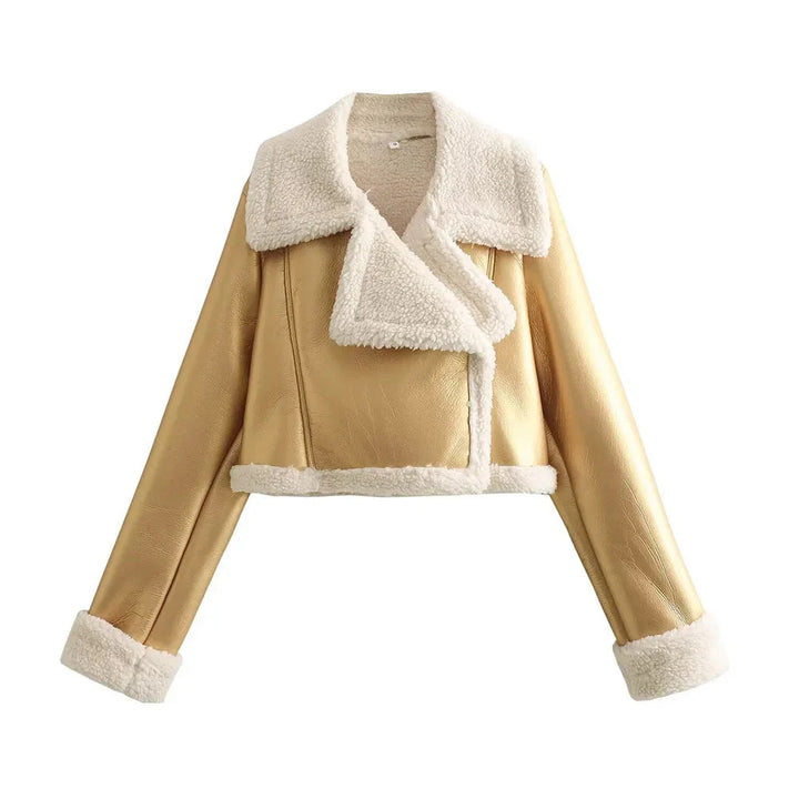 Drune | Geknipt Kunstleder Winterlederjacke Damenjacken