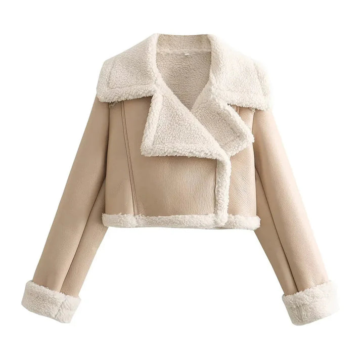 Drune | Geknipt Kunstleder Winterlederjacke Damenjacken