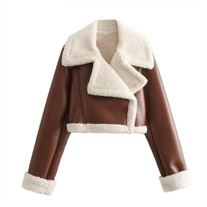 Drune | Geknipt Kunstleder Winterlederjacke Damenjacken