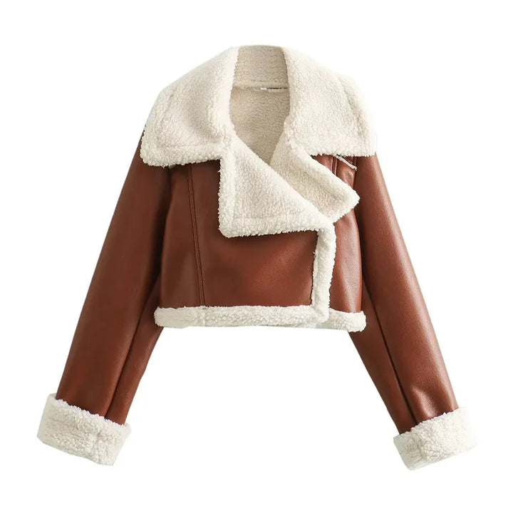 Drune | Geknipt Kunstleder Winterlederjacke Damenjacken