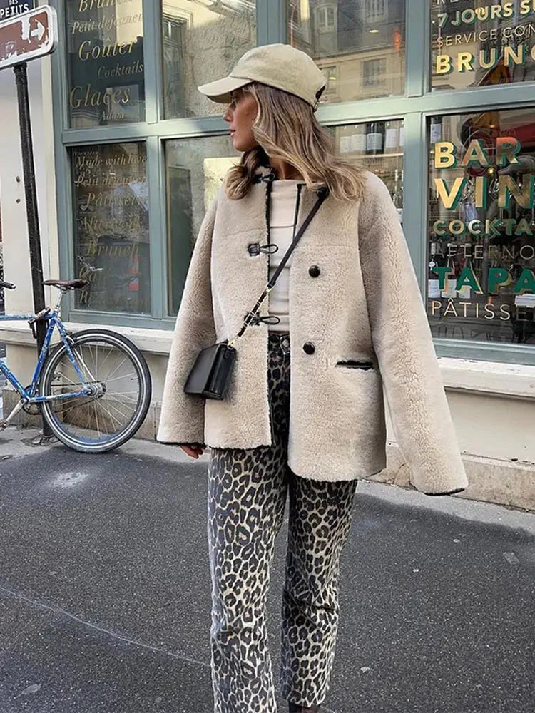 Drune | Creme Warm Damen Winterjacke