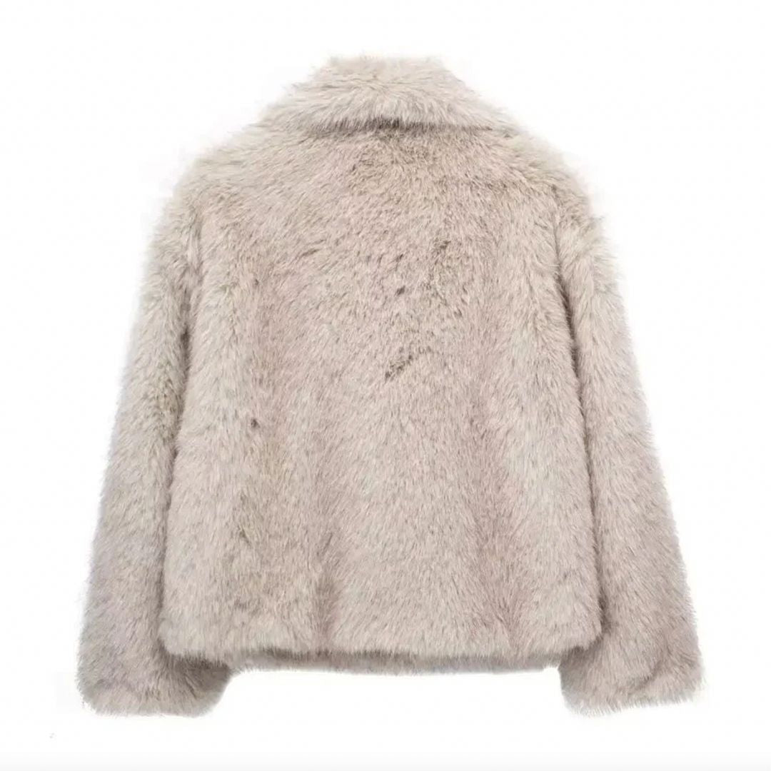 Drune | Stilvoll Kurz Flauschige Frauen Winterjacke
