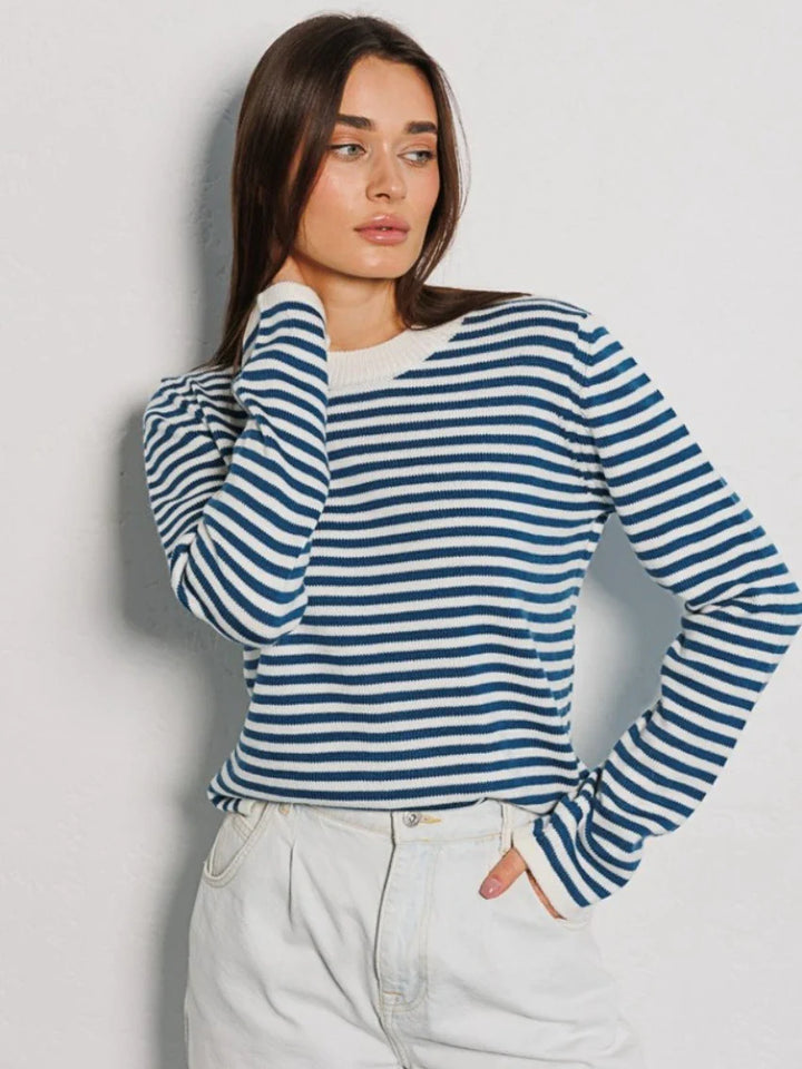 Drune | Striped crew neck sweater