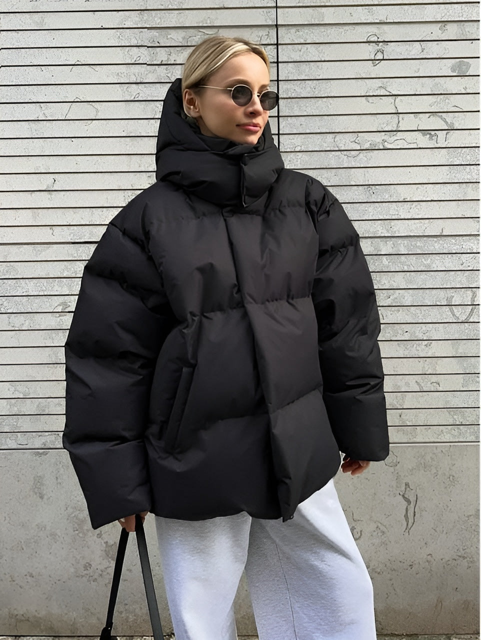 Drune | Damen Pufferjacke - Braun - Warmer Wintermantel - angenehm