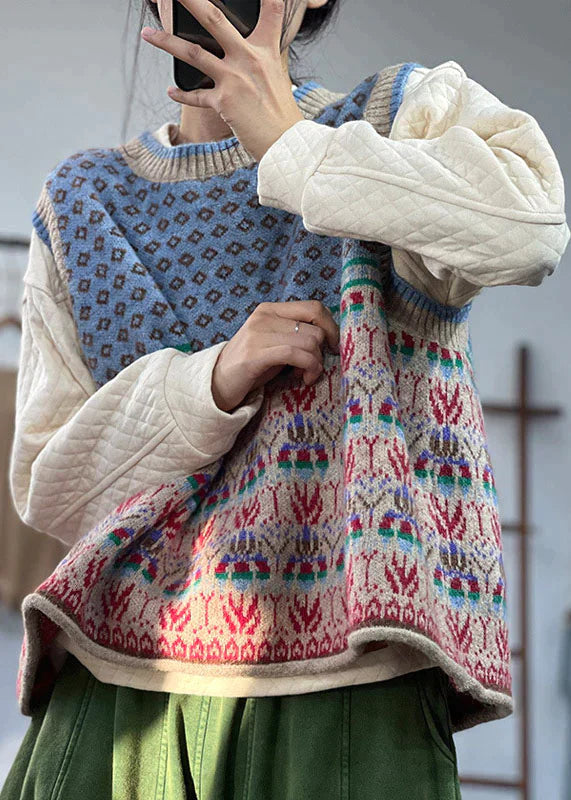 Drune | Wollstrickjacke mit Übergroßem Druck