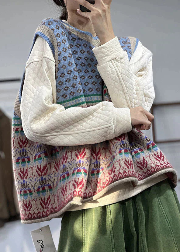 Drune | Wollstrickjacke mit Übergroßem Druck