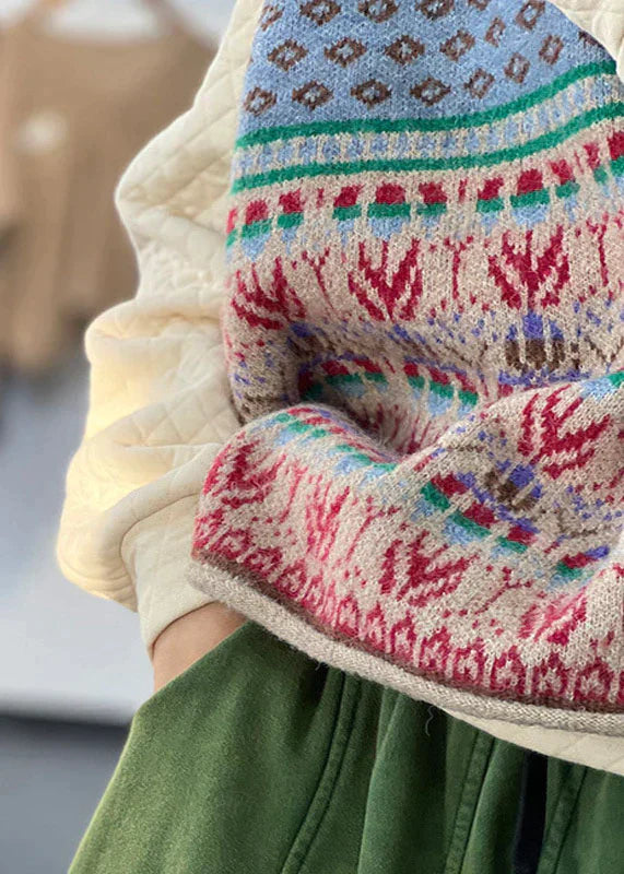 Drune | Wollstrickjacke mit Übergroßem Druck
