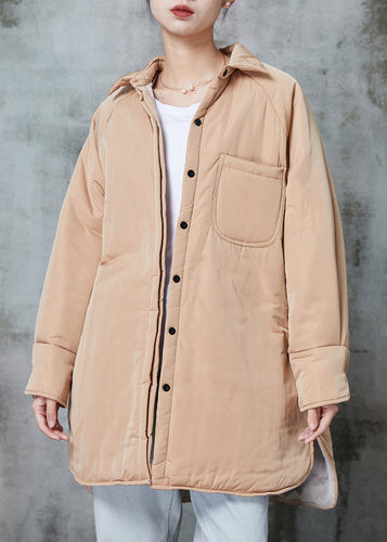 Drune | Khaki Oversized Taschen Feine Baumwollgefüllte Pufferjacken Winter