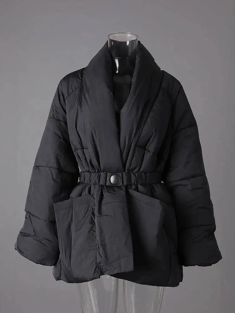 Drune | Wintermantel aus Baumwolle - Stilvolle & warme Jacke mit V-Ausschnitt und geräumigen Taschen