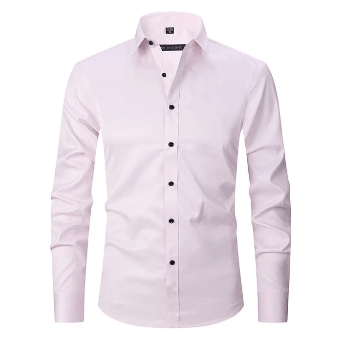 Drune - knitterfreien langärmeligen Poloshirt