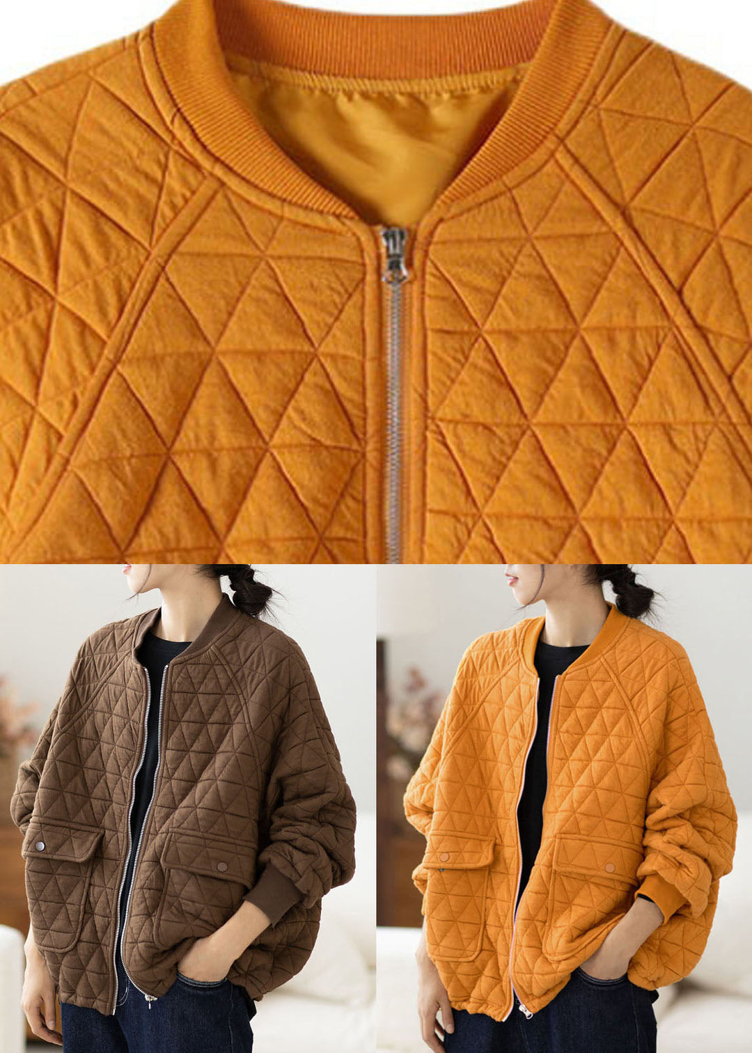 Drune | Kaffee Taschen Patchwork Warme Mäntel