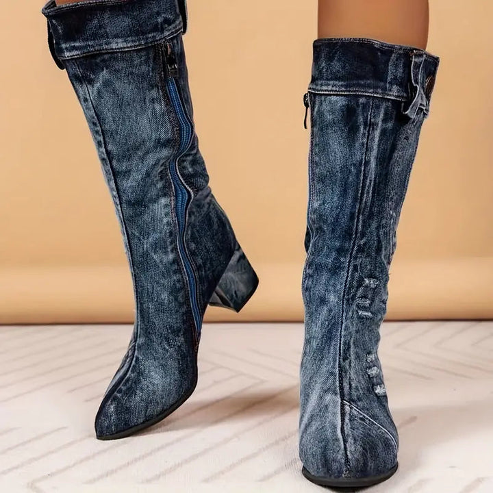 Drune | damen stiefel mit mittlerer weite