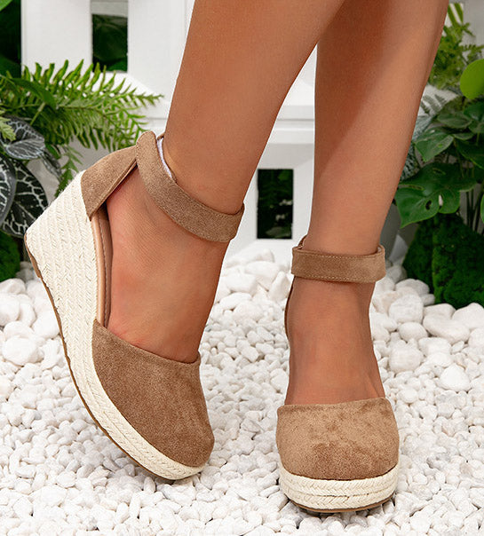 Drune | Trendy Wedge Sandalen Mit Knöchelriemen Für Damen