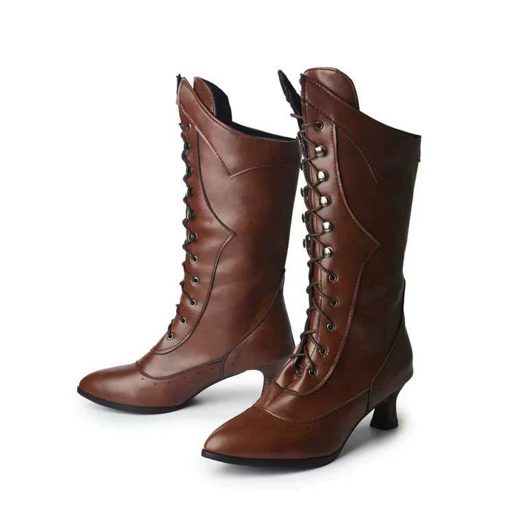 Drune | Stiefeletten Damen - Strukturierten Passform mit Absatz