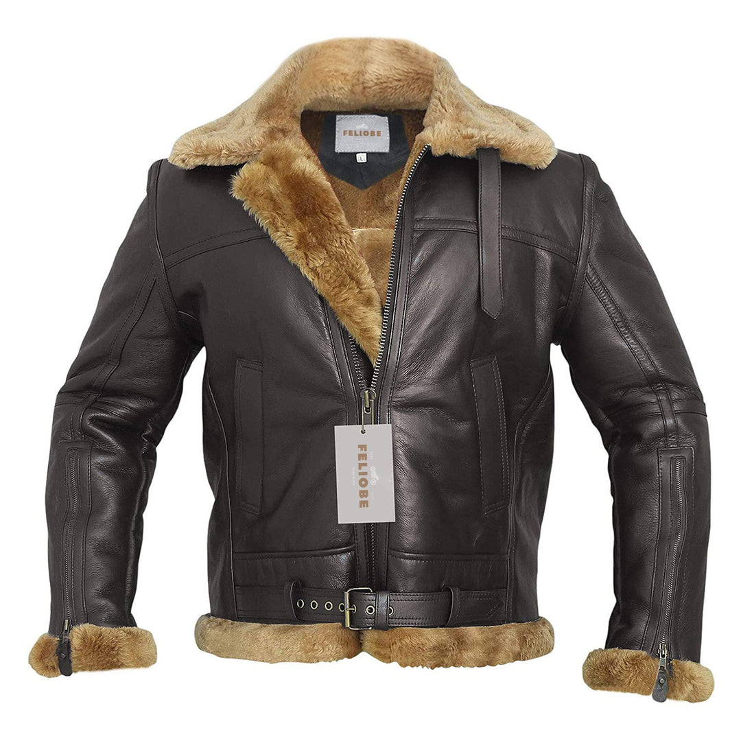 Drune | Leder Bomberjacke