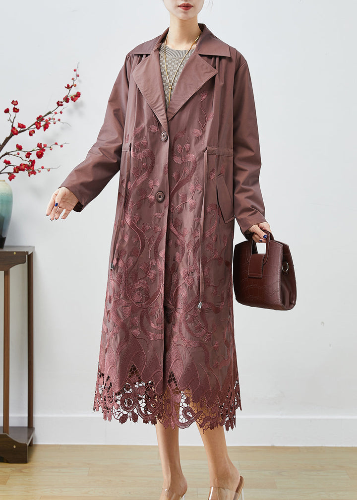 Drune | Spandex Trenchcoats Bestickter Taillengurt