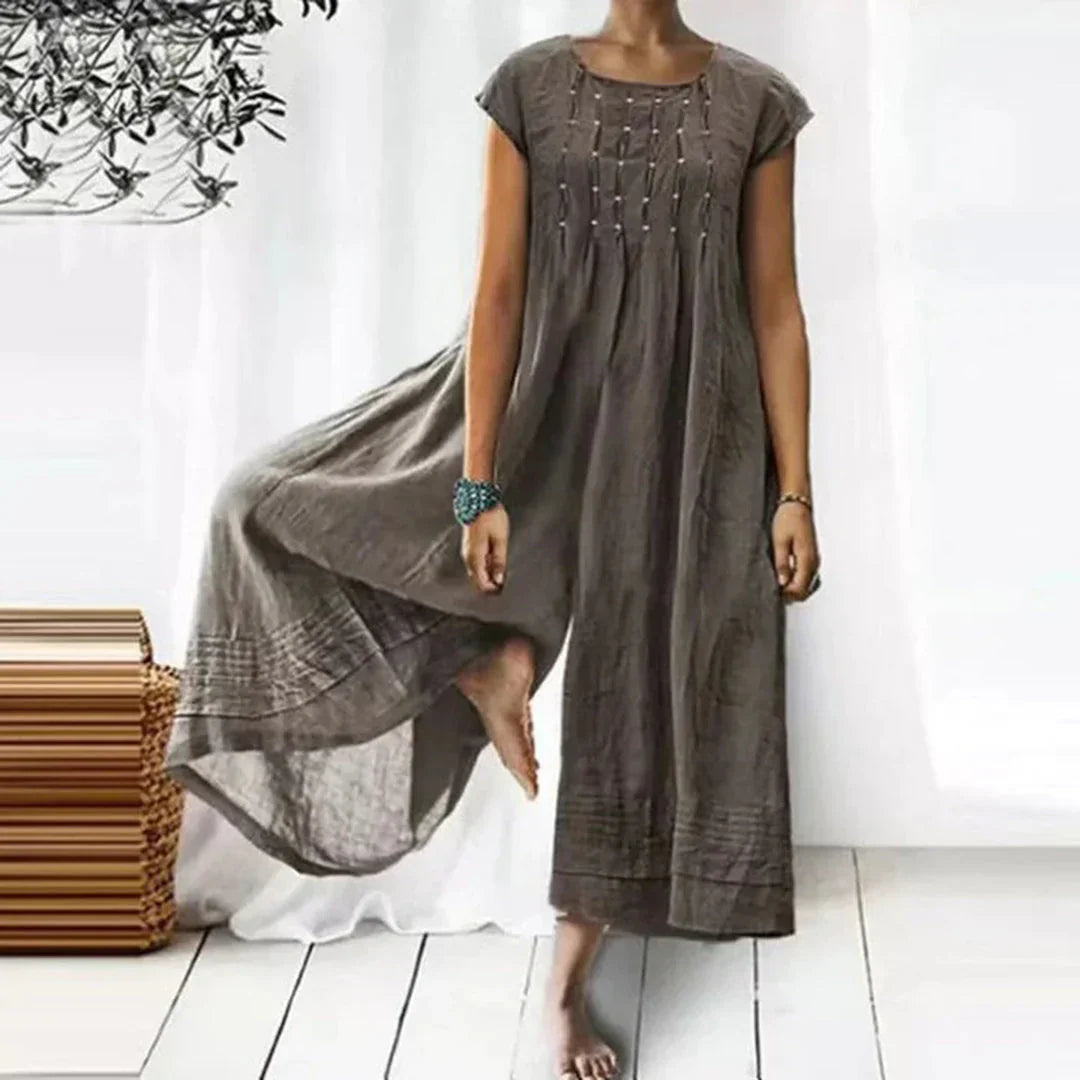 Drune | Atmungsaktives Baumwoll-Leinen-Kleid