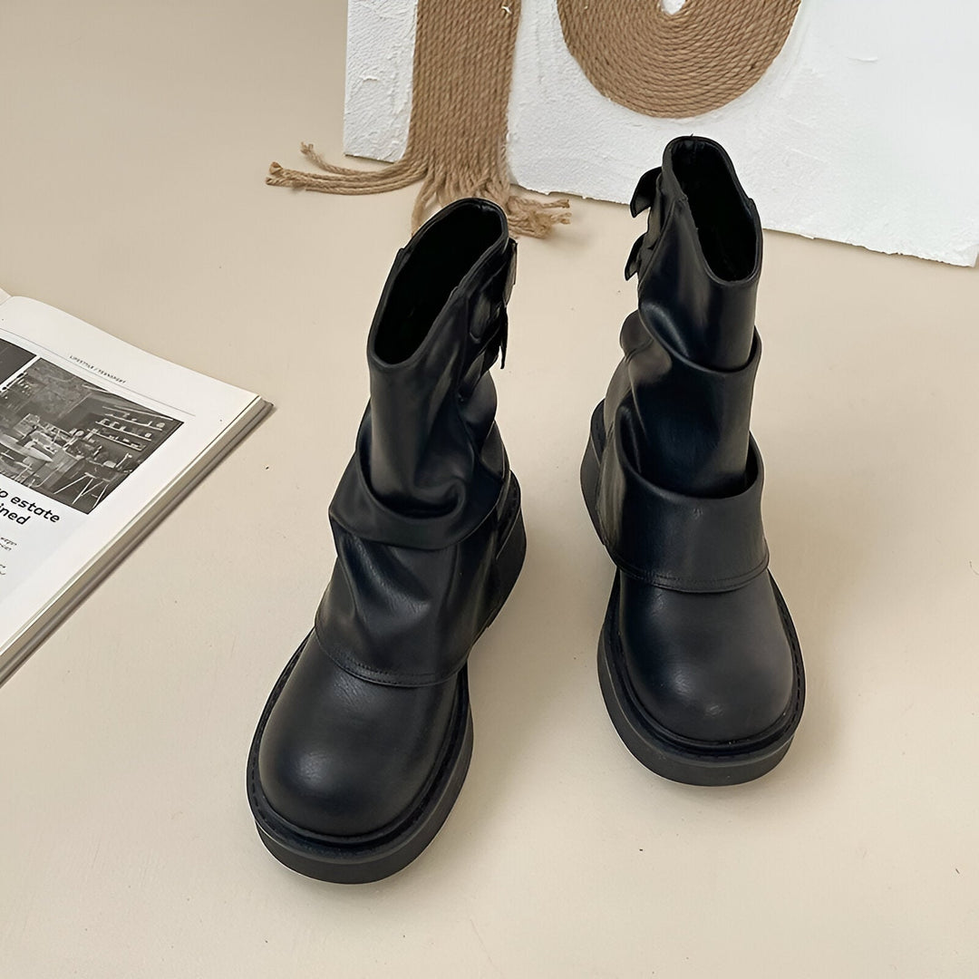 Drune | Stylische Western Cowgirl Boots mit Chunky Absatz