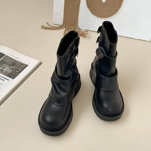 Drune | Stylische Western Cowgirl Boots mit Chunky Absatz