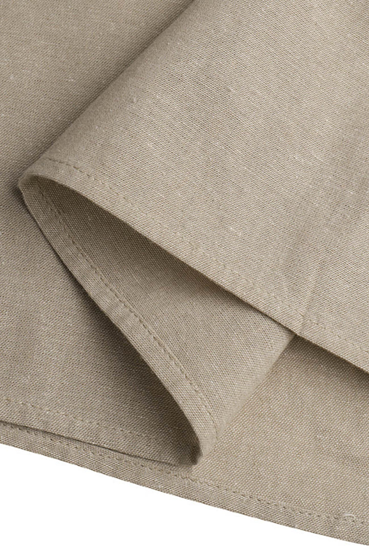 Drune | Knopf Unten Baumwoll Strandkleid