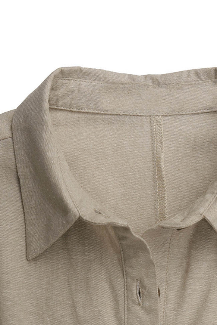 Drune | Knopf Unten Baumwoll Strandkleid