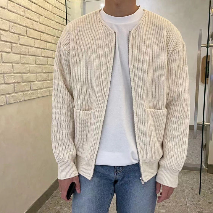 Drune | Herren-Cardigan im Strickdesign