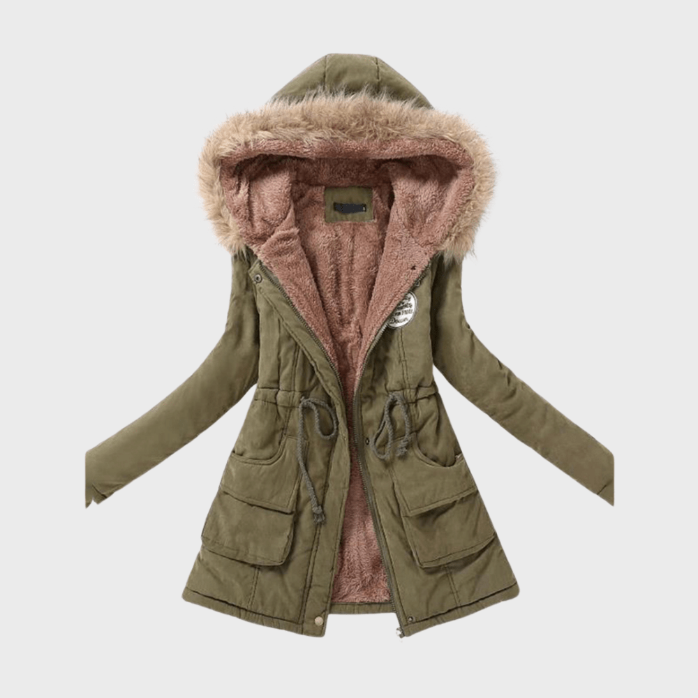 Drune | Fellgefütterte Parka - Warmes Kapuzen-Winterjacke - Verstellbare Taille - Kälte-Wetter-Essential