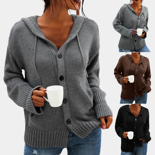Drune | Lässige Strickjacke mit Kapuze für Damen