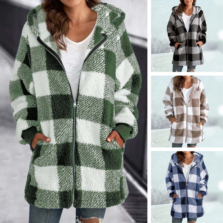 Drune | Gemütliche karierte Winterjacke mit Kapuze